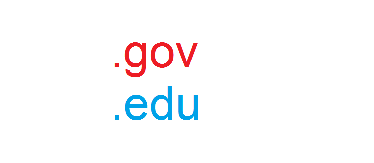 پسوند های gov. و edu.
